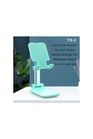 Aurora Taşınabiler Teleskopik Tembel Katlanır Masasüstücep Telefonu Standıyeşil Yeşil