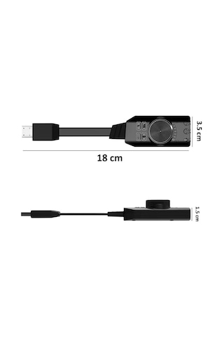 Midex Sg-135 Harici Usb Ses Kartı Gaming Pubg Lol Oyun 7.1 Ses Kartı