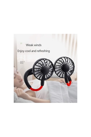 Boyunluk Fan Şarjlı Vantilatör Boyun Fanı Serinletici Mini Vantilatör