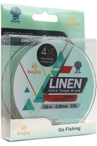 DFT Bojin 4X Linen İp Misina 0.20 mm 150 m Yeşil