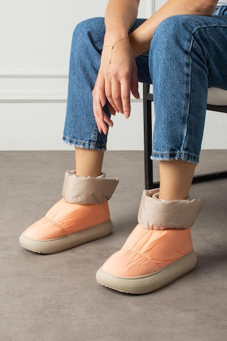 Shoetek Seina Kadın Bot&bootie Bilek Trikolu Paraşüt Kumaş Soman Pembe