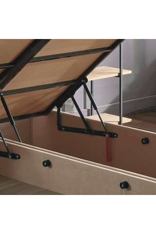 Nironyatak Niron Ela Baza Ve Başlık Seti 180X200 Cm Çift Kişilik Sütlü Kahve