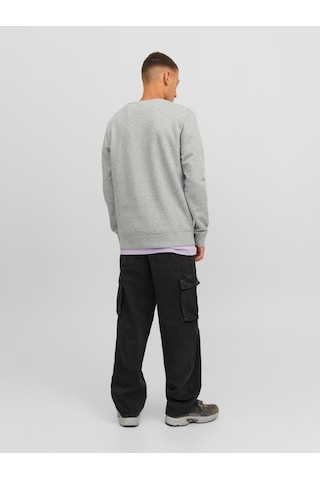 Jack&jones Dust Erkek Gri Bisiklet Yaka Sweatshirt 12240211-LGM Gri