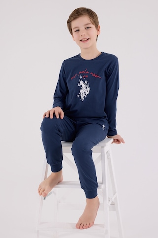 U.S. Polo Assn. U.s. Polo Assn Erkek Çocuk Mavi Pijama Takımı Us2233-c-v1