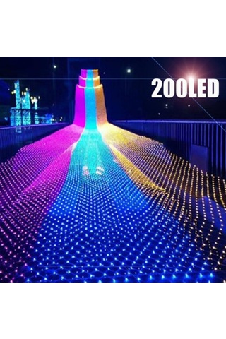 Gajeena Dış Mekan Su Geçirmez Renkli Aydınlatma 220v Av Ağı Işığı Noel Düğün Parti Dekorasyonu 1.5m X 1.5m Diğer