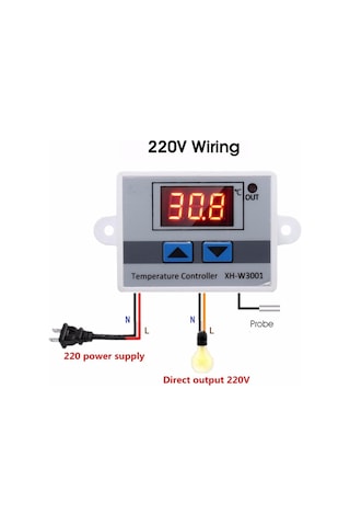220V Termostat Xh-W3001 Dijital Termostat Sıcaklık Kontrol Cihazı