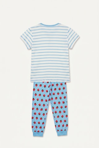 Defacto %100 Pamuk Regular Fıt Kısa Kollu Baskılı Tişört Baskılı Lastikli Paça Alt 2li Pijama Takımı Kız Bebek H5502a526auwt46 Beyaz-wt46