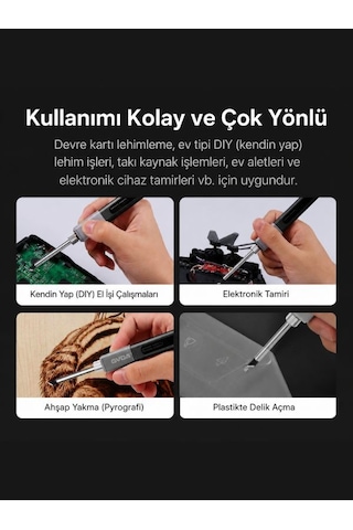 Gvda 65w Akıllı Elektrikli Akıllı Kalem Havya Kiti Usb Type-c Şarjlı - Taşınabilir Elektronik Lehimleme
