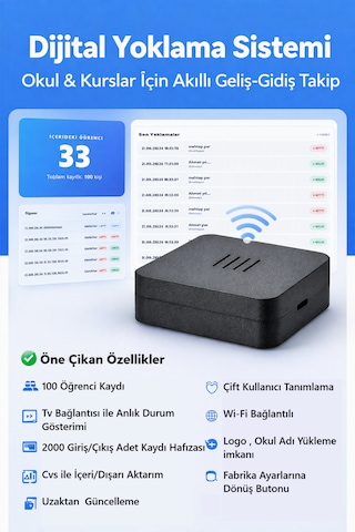 Dijital Yoklama Sistemi Okul & Kurslar İçin Akıllı Geliş-gidiş Takip