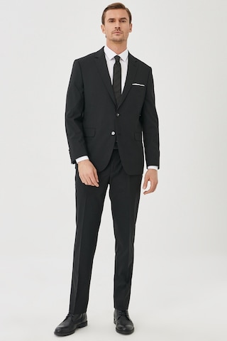 Erkek Sıyah Regular Fit 4 Drop Takım Elbise Siyah