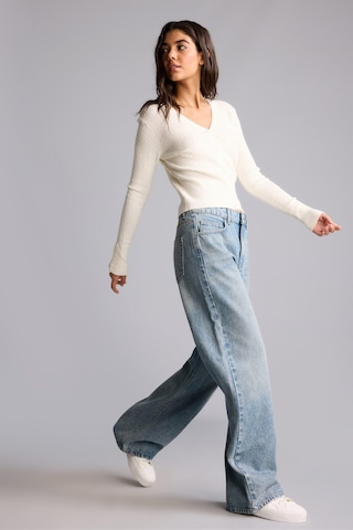 Defacto Yüksek Bel 90s Wide Leg Jean Pantolon H6947ax26aunm39 Mavi-nm39