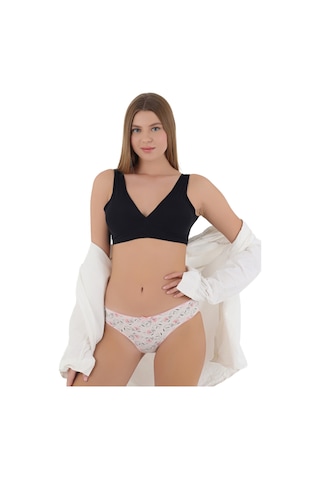 Kadınlar İçin Şıklık Ve Konforu Bir Arada Sunan Desenli Pamuklu Kurdeleli Külot Renkli Çok Renkli