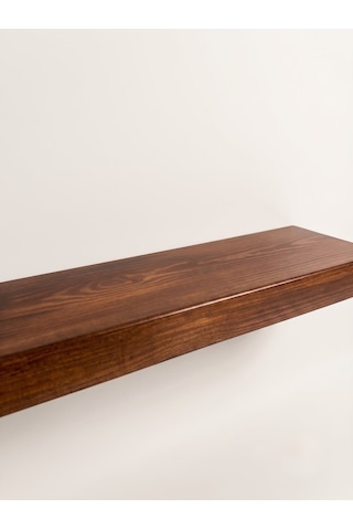Nest Woodtr Dekoratif Doğal Ahşap Tekli Raf Gizli Raf 40x15x4 Cm Gizli Aparatlı Raf 1 Adet Ceviz