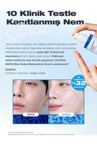 Dashu Blue Sedum Yağ ve Nem Dengesi Sağlayan Hyalüronik Asit İçerikli Nemlendirici Serum 65 ML