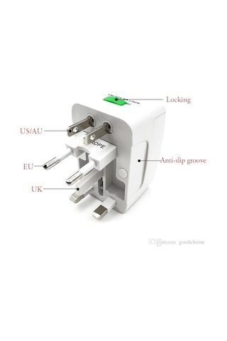 Unıversal Seyahat Adaptörü / 2 Usb Li Çoklu Priz Çevirici Adaptör