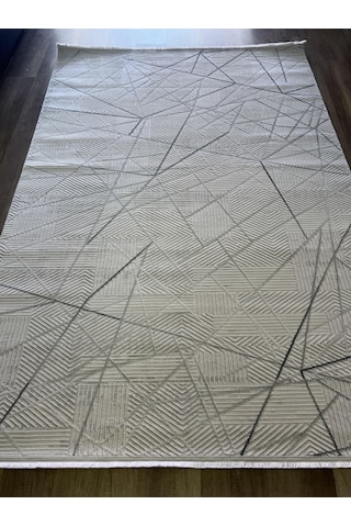 Hoom Rugs Moda 1080 Gri Yün Dokulu Akrilik Antibakteriyel Halı Gri