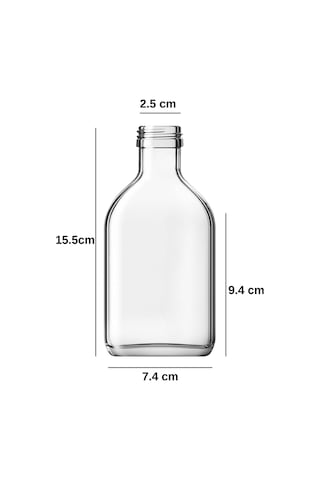 5 Adet Kapaklı Cold Brew Şişesi 200 Ml Yassı Cam, Soğuk Kahve, Sos Ve Yağdanlık Şişesi Şeffaf