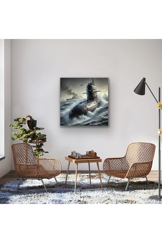 Denizaltı Kanvas Tablo 90x90cm Çok Renkli