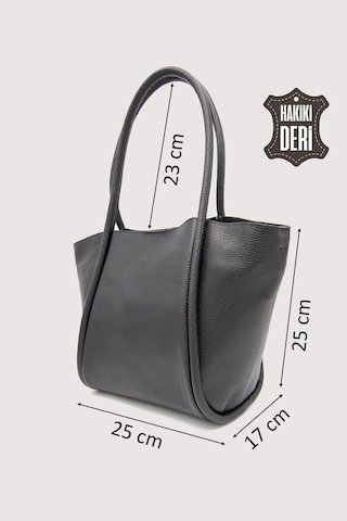 Hakiki Deri Kadın Organizerlı Omuz Çantası Siyah Smr9205 Siyah