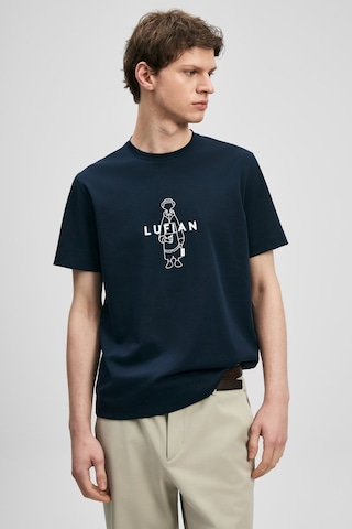 Lufian Simbad Modern Grafik Erkek T-shirt 111020307 Lacivert