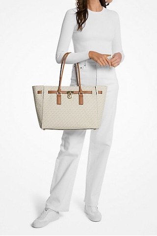 Michael Kors Kadın Hamilton Moderne Büyük Boy Desenli Omuz Çantası - Krem/taba Vanilla - Acrn
