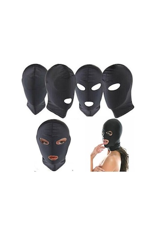 Odins Shop Fantezi Fetish Maske Spandex Siyah 029