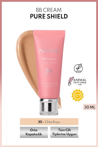 Note Bb Cream Pure Shield Spf 50+ Pa++++ Hyalüronik Asit Ve Seramid İçerikli Bb Krem - 30 Orta Koyu 3