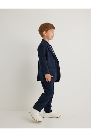 Koton Oversize Ceket Kruvaze Yaka Uzun Kollu Lacivert 5wkb30001tk