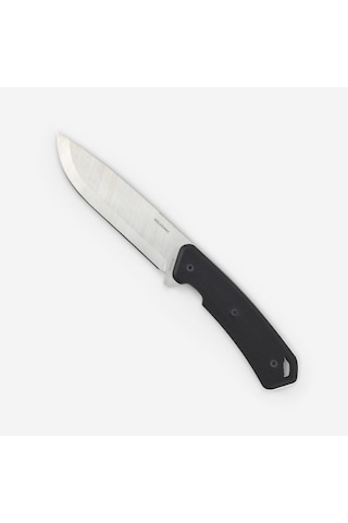 Solognac Sabit Kamp Bıçağı - Siyah - Paslanmaz Çelik - Sika 130 Fr Grip