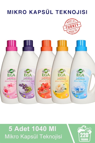 Ega Kimya Çamaşır Yumuşatıcısı 5 x 1040 ML