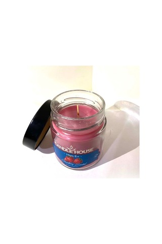 Çilek Kokulu Kavanoz Mum (450Gr)
