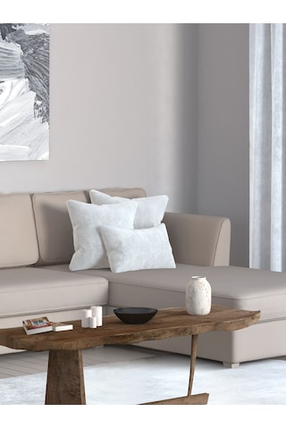 Br Perle Home Daily Series Beyaz Renk Kırlent Yastık Kılıfı Beyaz