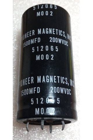 5 Adet Pioneer Magnetics 200V 1500Uf Kondansatör Abd Üretimi