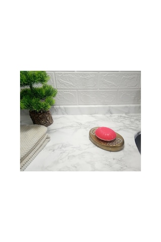 Buççin Online Mağaza Sabunluk Altın Mozaik Model Poliresin 12x9x4cm Banyo Seti Reçine Altın Çok Renkli