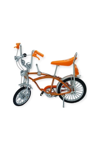 Model Araçlar -1:10 Metal Retro Pinokyo Bisiklet - Die -cast 17 Cm - Turuncu