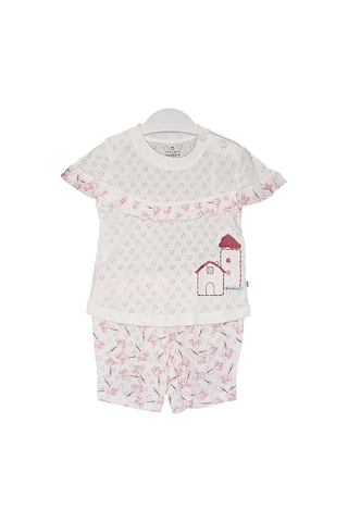 S-Mall Bibaby Naturel Şortlu Bebek Takımı - 2 Li - Ekru (491008320) Ekru
