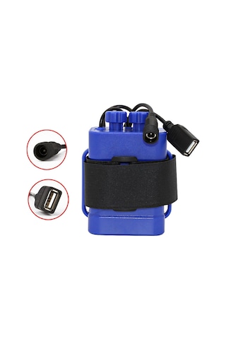 Homyl 18650 Pil Şarj Cihazı Akıllı Telefon Bisiklet Işığı Mavi