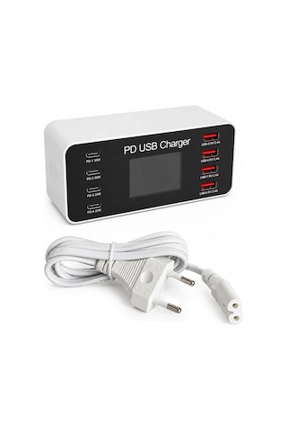 Powermaster Pm-26056 8 Port Usb+pd Akıllı Şarj İstasyonu