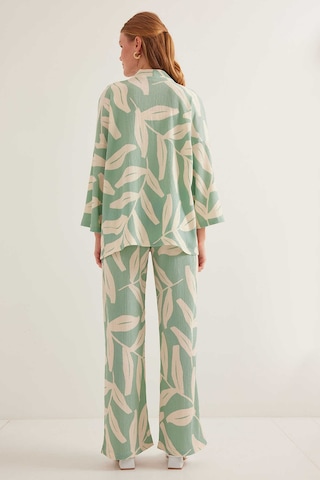 Gabria Desenli Kimono Takım Mint