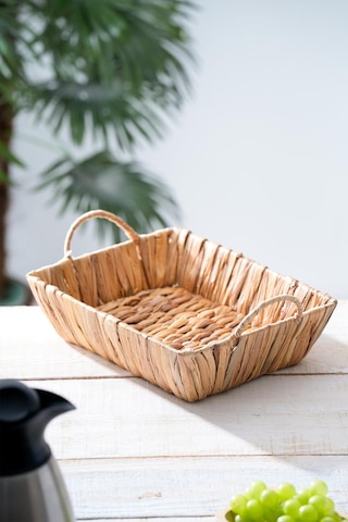 Wicker Hasır Ekmek Sepeti - 29 Cm Kahverengi