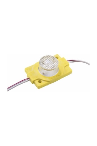 12 Volt 1.5 Watt Tek Mercekli Modül Led Sarı (Amber) -10 Adet-