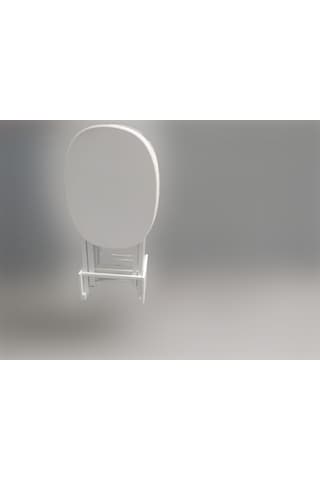 Zigon Sehpa Oval Çanta Kayın Model Torna Iskelet Parlak Beyaz Lak (482204688)