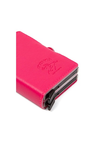 Newish Polo Çift Otomatik Mekanizmalı Kartlık Cüzdan - Pembe