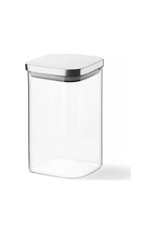 1100ml Sızdırmaz Vakumlu Metal Kapaklı Borosilikat Cam Kavanoz Hava Geçirmez & Dayanıklı Gıda Saklama Kabı 10cm X 17cm 7009