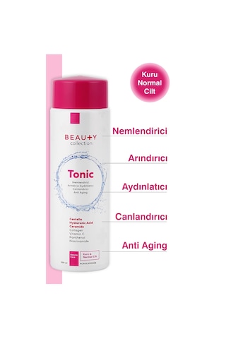 Beauty Collection Kuru ve Normal Ciltler için Temizleyici Tonik 200 ML