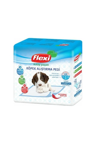 Flexi Kaydırmaz Bantlı Yavru Köpek Eğitim Pedi 10'lu 55 x 60 CM Flexi Kaydırmaz Bantlı Yavru Köpek Eğitim Pedi 10'lu 55 x 60 CM