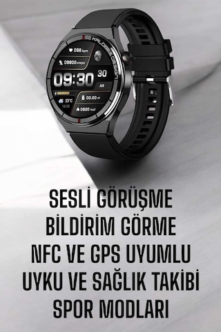 Akıllı Saat Nabız Sensörlü Bildirim Görebilen Spor Modları Gps Takibi
