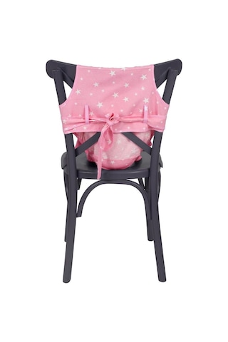 Sevi Bebe Kumaş Mama Sandalyesi Art-152 Pembe Yıldız Çok Renkli