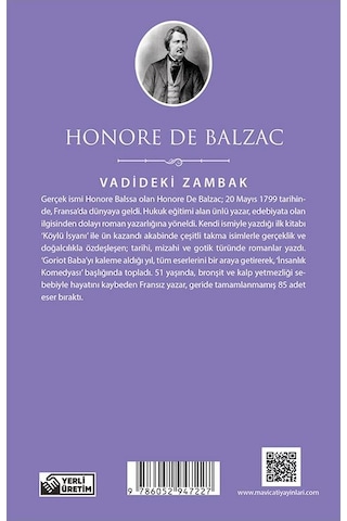 Vadideki Zambak - Honore De Balzac - Maviçatı (dünya Klasikleri)