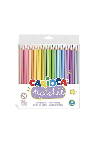 Pastel Renk Kuru Boya Kalemi 24'lü Çok Renkli